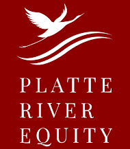 Platte River Equity Logo with a bird and red background.